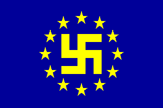 [Yugoslavian anti-EU flag]